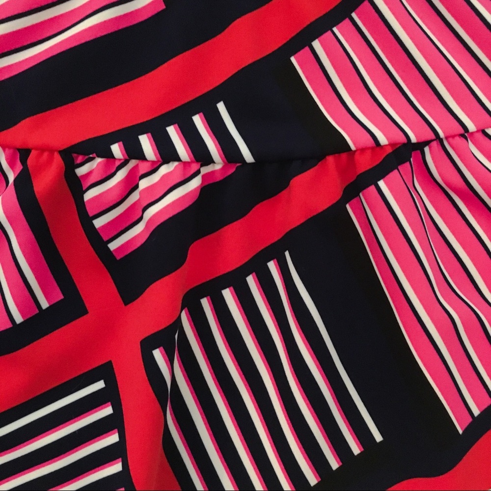 Express Colorblock Pattern Flare Highwaisted Skirt - image 4